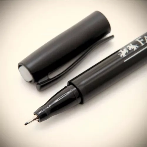 Caneta Faber Castell Fine Pen 0.4mm Preta Ponta Fina C/ 3 Un - Imagem 3