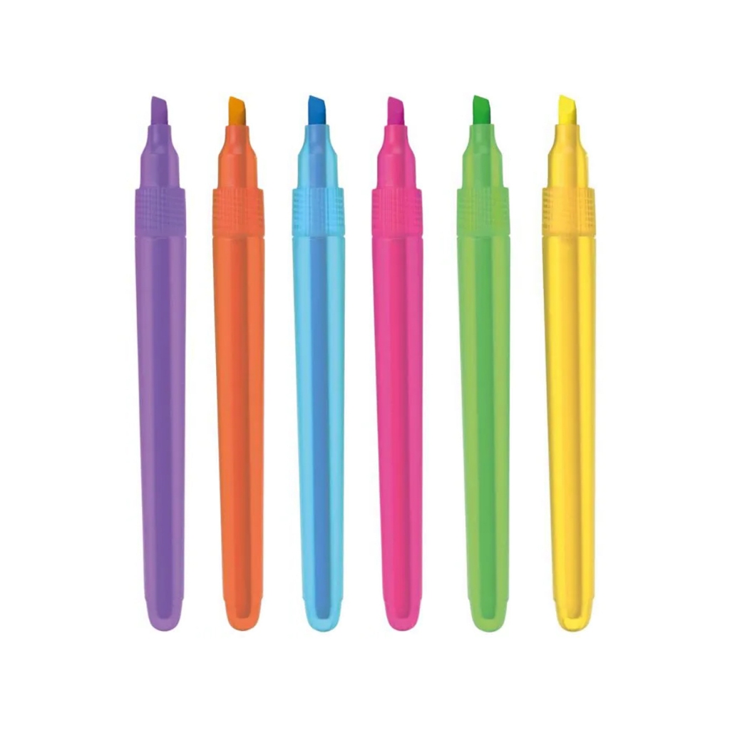 Caneta Marca Texto Cis Lumini Lite Neon Com 6 Unidades Sortido