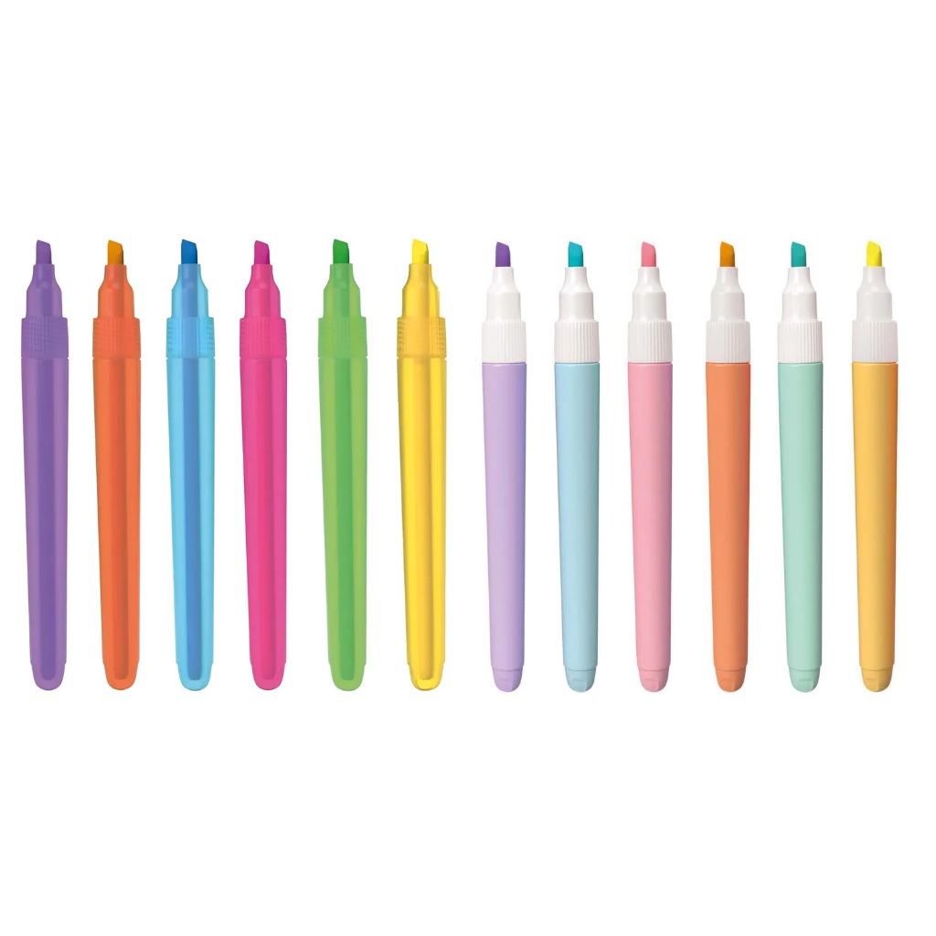 Caneta Marca Texto Cis Lumini Lite Neon e Pastel Com 12 Unidades Sortidos