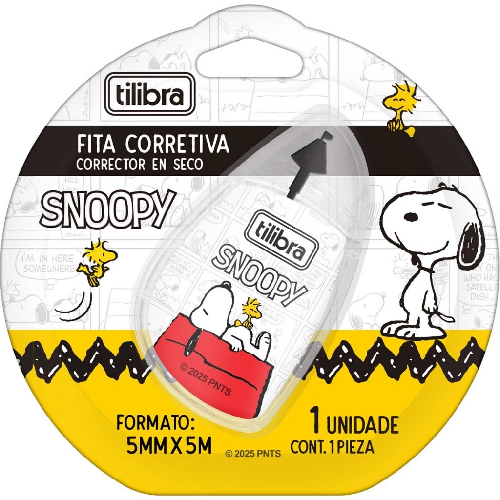 Corretivo em Fita Tilibra Snoopy 5mmx5mts