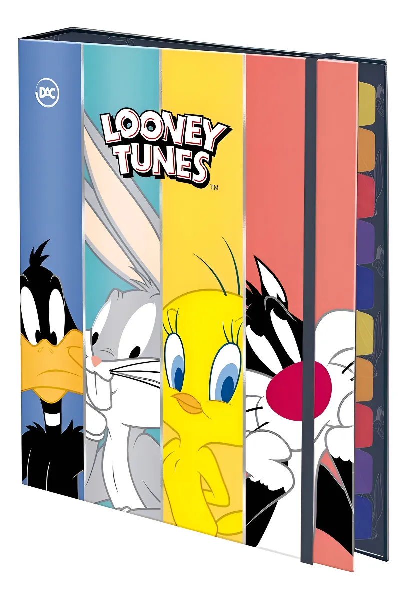 Fichário Colegial Looney Tunes Warner Bros