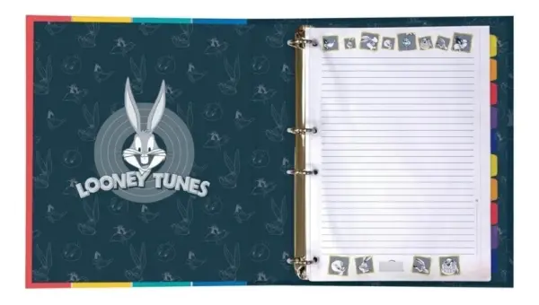 Fichário Colegial Looney Tunes Warner Bros - Imagem 2