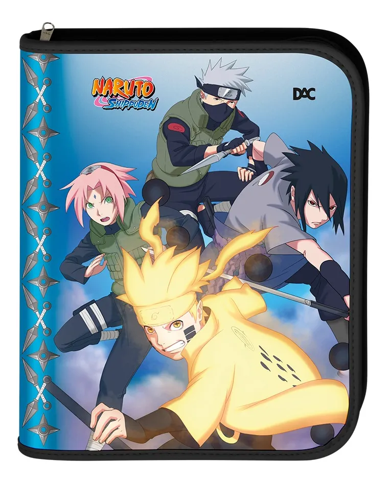 Fichário Universitário Com Zíper Naruto