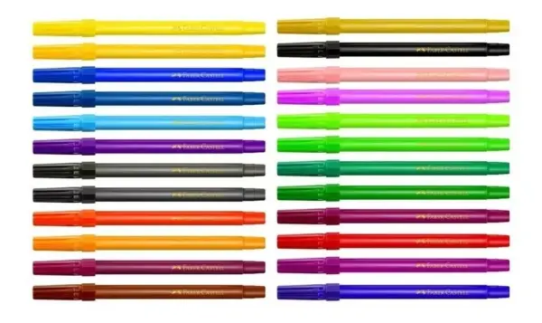 Canetinha Hidrográfica 24 Cores Faber-Castell Lavável - Imagem 2
