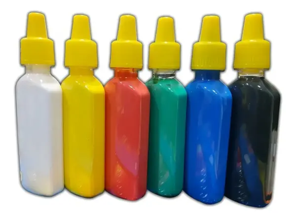 Tinta Pva Plástica 6 Cores Acrilex 20ml - Imagem 2