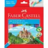 Lápis De Cor Faber Castell Escolar 24 Cores Ponta Max