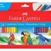 Canetinha Hidrográfica 24 Cores Faber-Castell Lavável