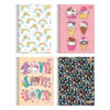 Kit 4 Cadernos Tilibra Spice 80 Fls 1 Matéria Feminino - SORTIDO