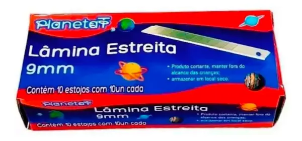 Lâmina Estreita Para Estilete 9mm Com 100 Peças - Imagem 3