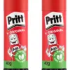 Bastão De Cola Escolar Pritt 40gr Com 2 Unidades