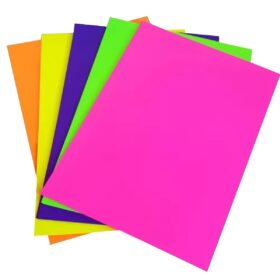 Papel Criativo Fluorescente A4 50fls 5 Cores Vmp