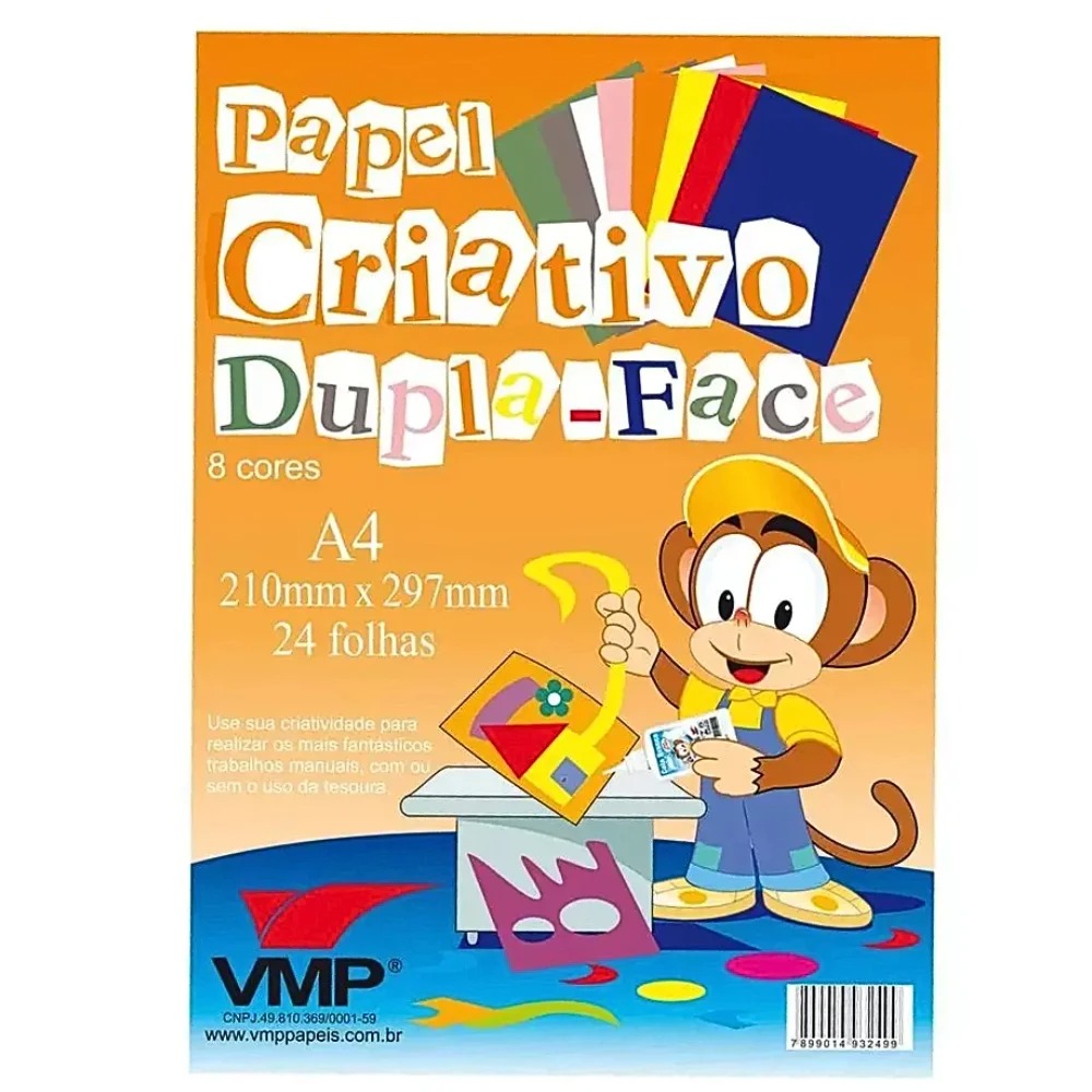 Papel Criativo Dupla-face Color Set A4 8 Cores 24fls Vmp